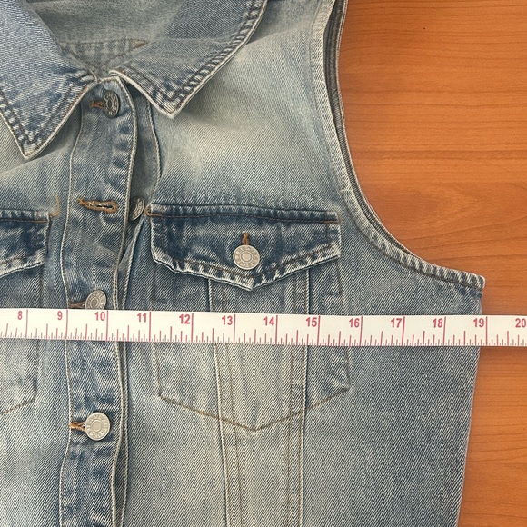 Vince Light Blue Denim Sleeveless Romper with Tie Waist - Picture 10 of 16